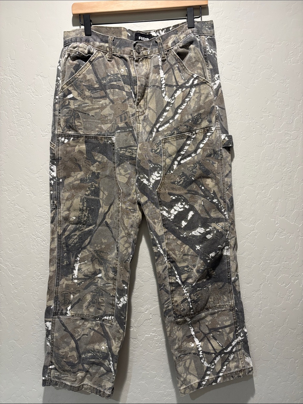 RSQ Men's Camo Utility Pants in Brown, Gray, White